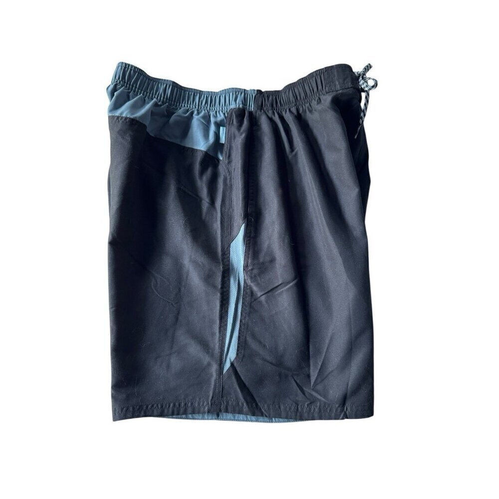 Nike Men's Sz XXL Contend 9" Swim Shorts Black Blue Lined - Picture 7 of 8